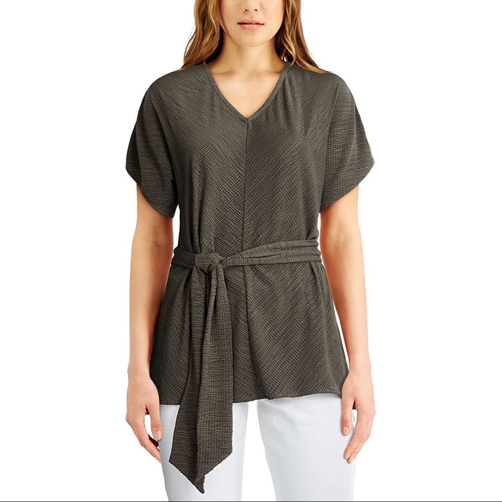 Alfani Dolman Sleeve Tie Tunic Urban Olive - XXL - New With Tags